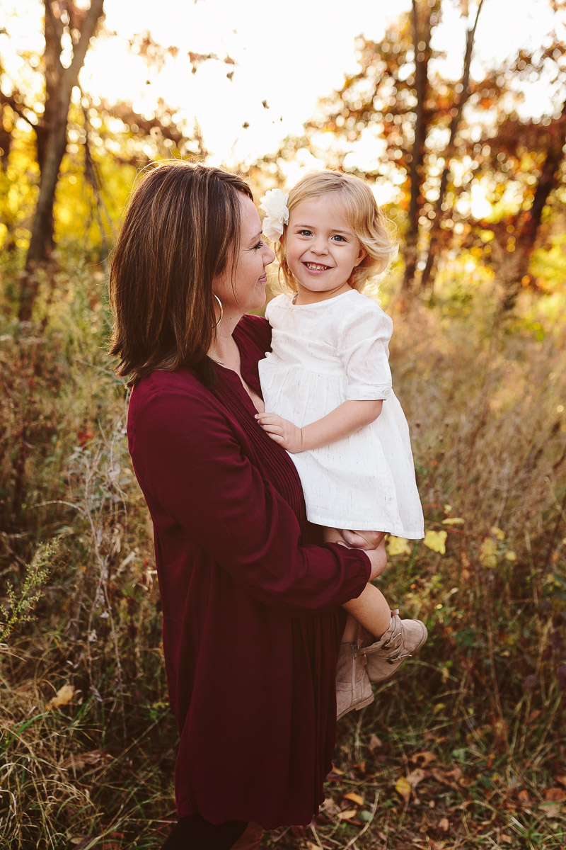 photograph at cherry glen in polk city iowa of a mother and daughter wearing dresses